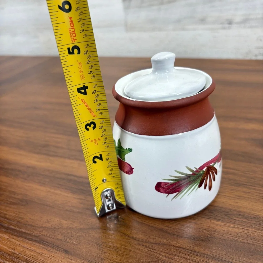 1992 EMERSON CREEK‎ POTTERY HOLIDAY Sugar Jar with Lid